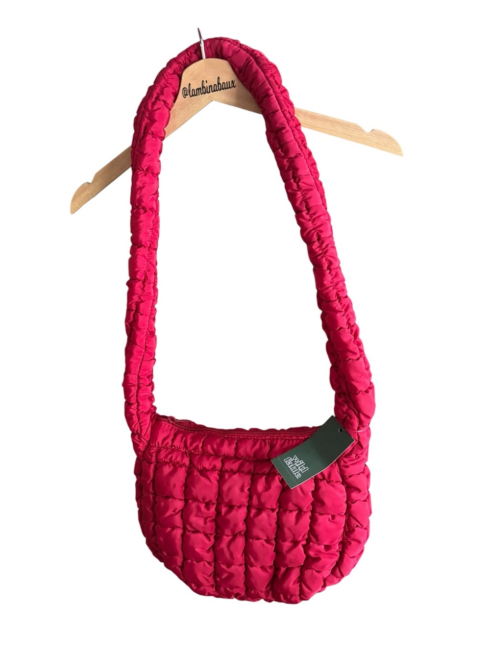 wild fable Red Quilted Crossbody Bag